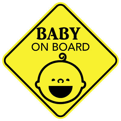 Baby On Board Smile Sticker Child Sign Decal Buy 2, Get 3rd Free Made In The Usa