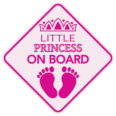 Little Princess On Board Baby Sign 5"x5" Sticker Decal Buy2get3rdfree Made In Us