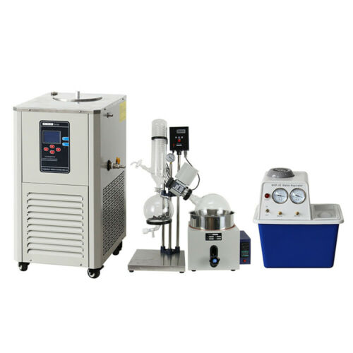 5l Rotary Evaporator Complete Turnkey Package W/ Water Vacuum Pump & Chiller