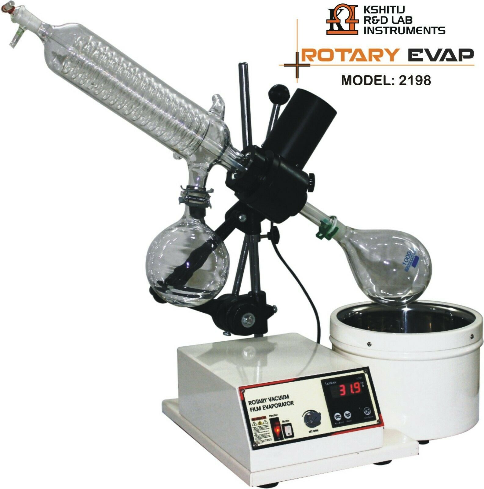 Rotary Vacuum Evaporator With Glass Parts And Without Vacuum Pump & Chiller